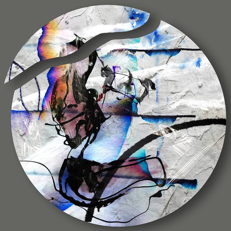 Original Minimalism Abstract Mixed Media by Lynne Godina-Orme