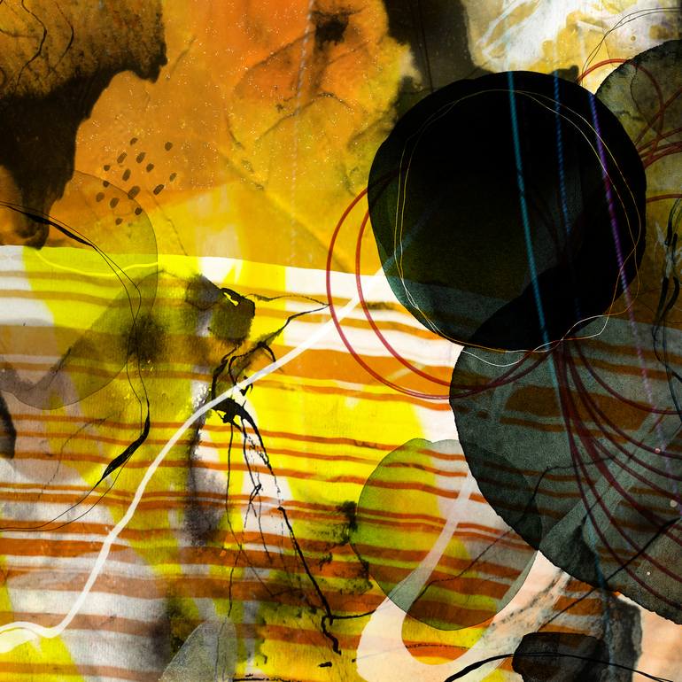 Original Minimalism Abstract Mixed Media by Lynne Godina-Orme