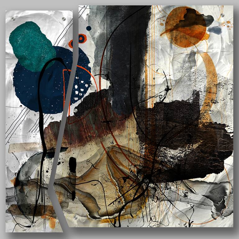 Original Minimalism Abstract Mixed Media by Lynne Godina-Orme
