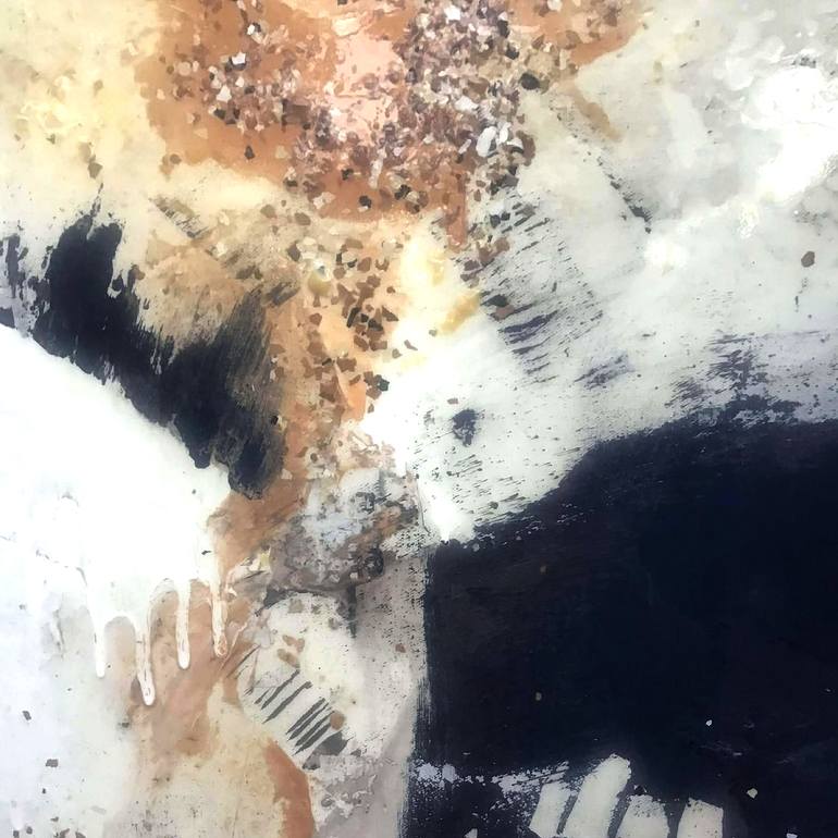 Original Black & White Abstract Painting by Lynne Godina-Orme