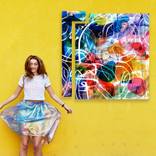 Tangled Vibrance - Diptych by Lynne Godina-Orme