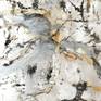 Extra large abstract, flowing together with colours of silver, gold, black and white. Can be displayed either horizontally or vertically.