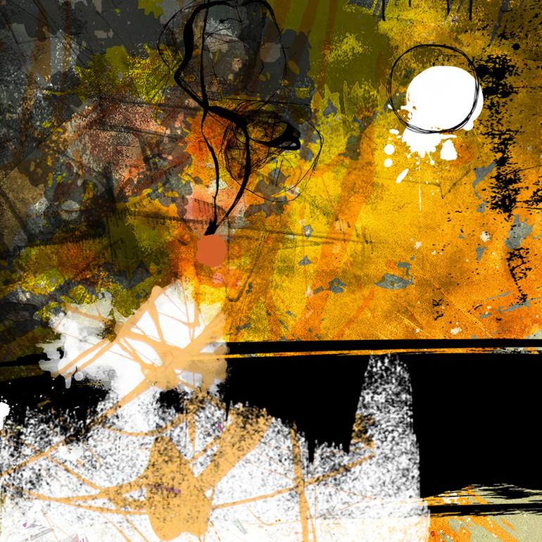 Original Abstract Mixed Media by Lynne Godina-Orme