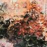 Beautiful, peaceful and very tranquil. Created with a lot of texture and a blended river of orange, this large abstract throws off such an impact you will want to explore.