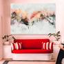 Beautiful, peaceful and very tranquil. Created with a lot of texture and a blended river of orange, this large abstract throws off such an impact you will want to explore.