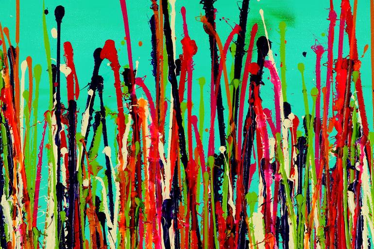 Original Abstract Expressionism Abstract Painting by Nestor Toro