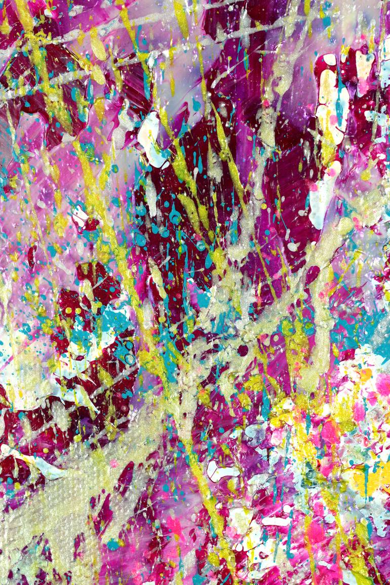 Divided pink expressions Painting by Nestor Toro | Saatchi Art