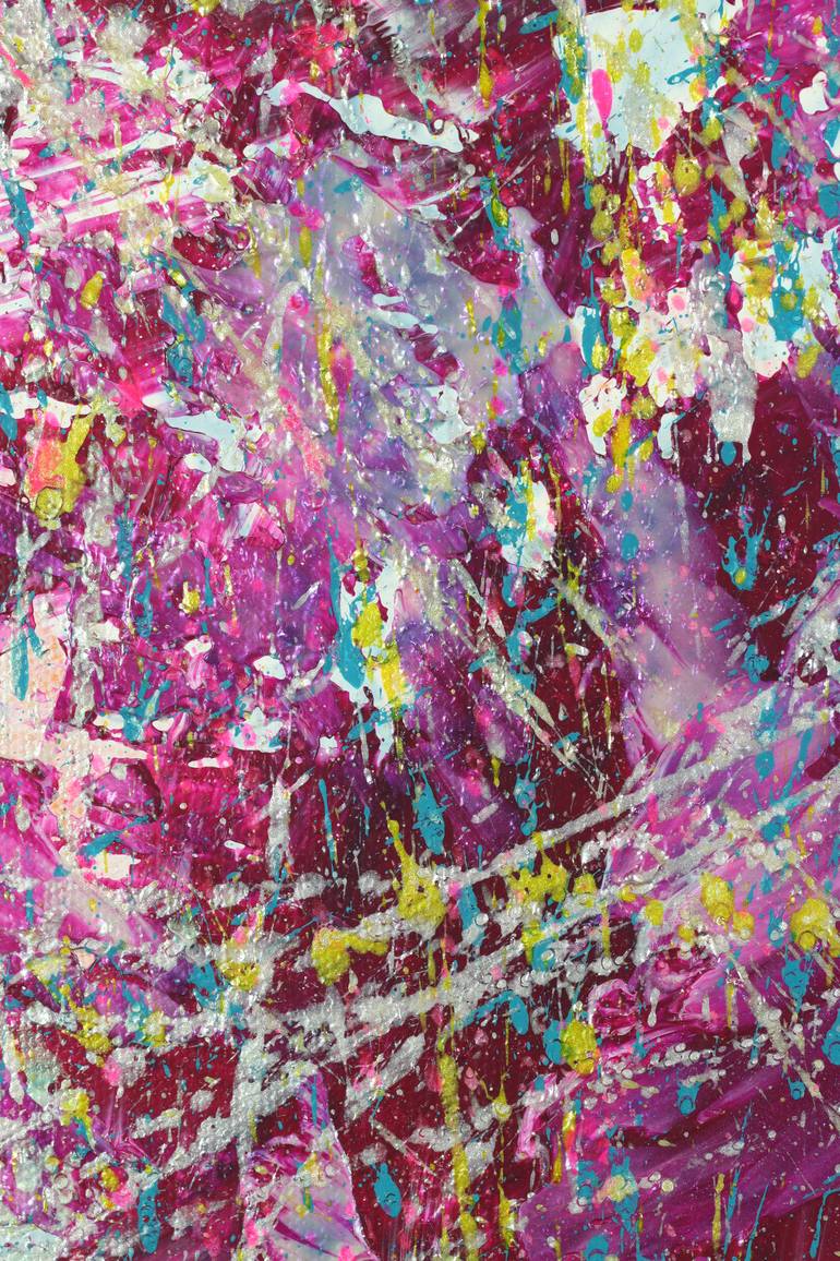Divided pink expressions Painting by Nestor Toro | Saatchi Art