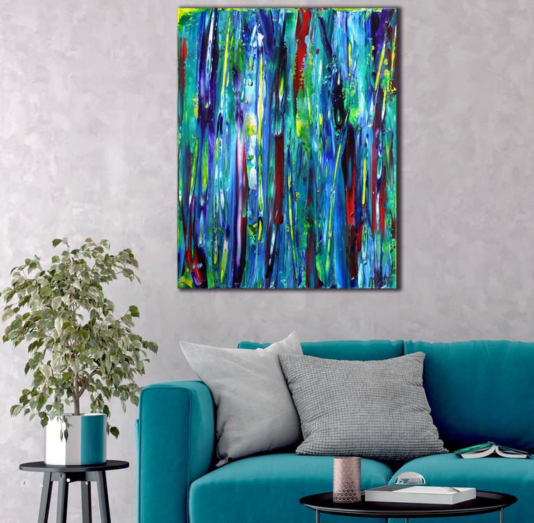 Original Abstract Expressionism Abstract Painting by Nestor Toro