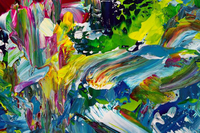 Original Abstract Expressionism Abstract Painting by Nestor Toro