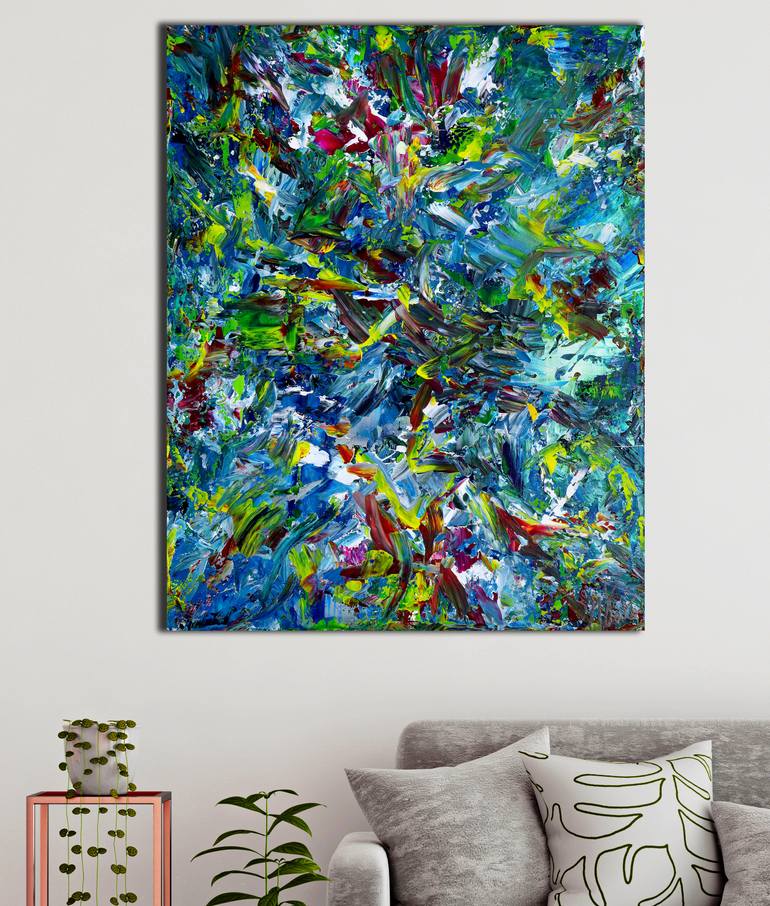 Original Abstract Expressionism Abstract Painting by Nestor Toro