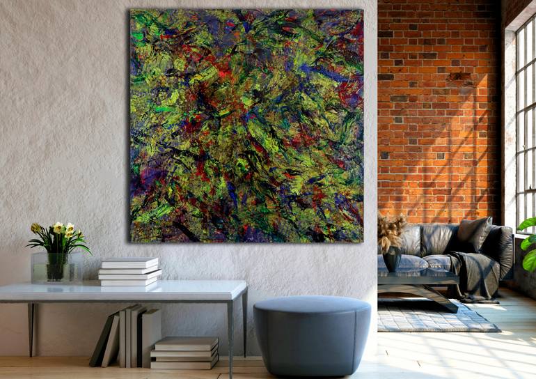 Original Abstract Expressionism Abstract Painting by Nestor Toro