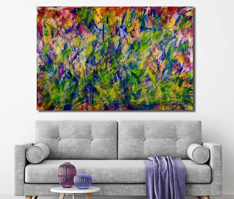 Original Fine Art Abstract Painting by Nestor Toro