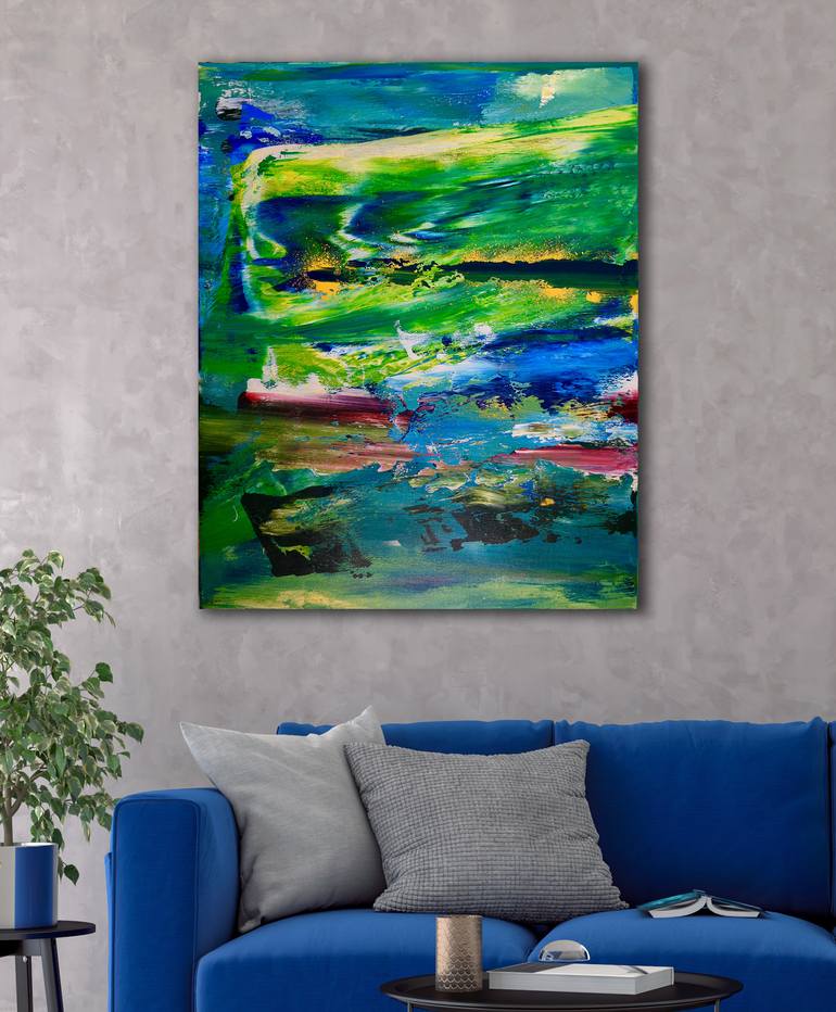 Original Abstract Landscape Painting by Nestor Toro