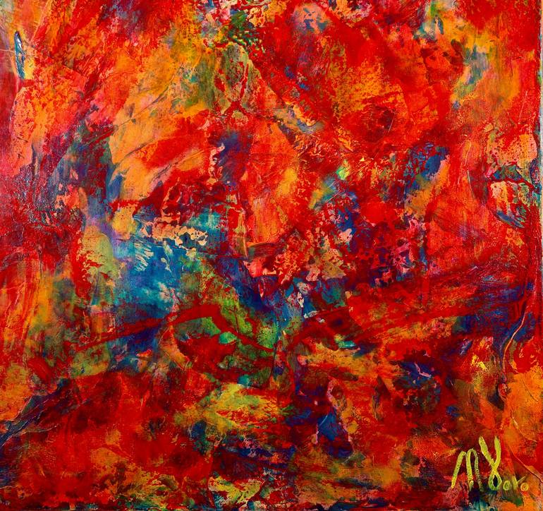 Original Fine Art Abstract Painting by Nestor Toro