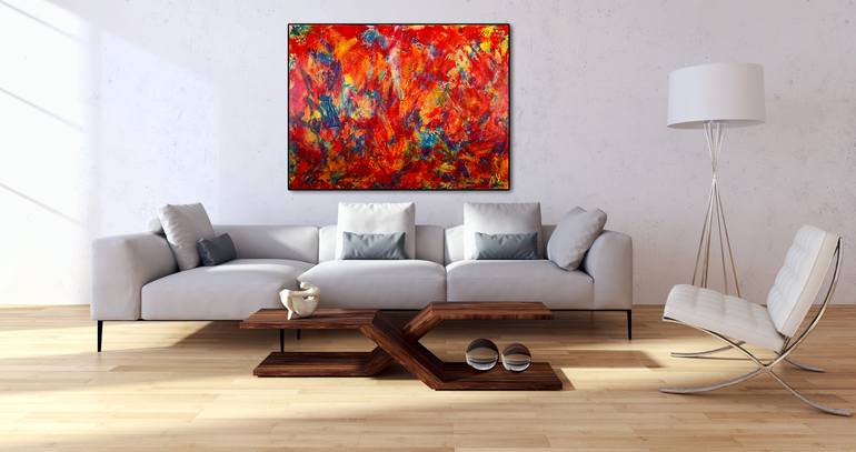 Original Fine Art Abstract Painting by Nestor Toro