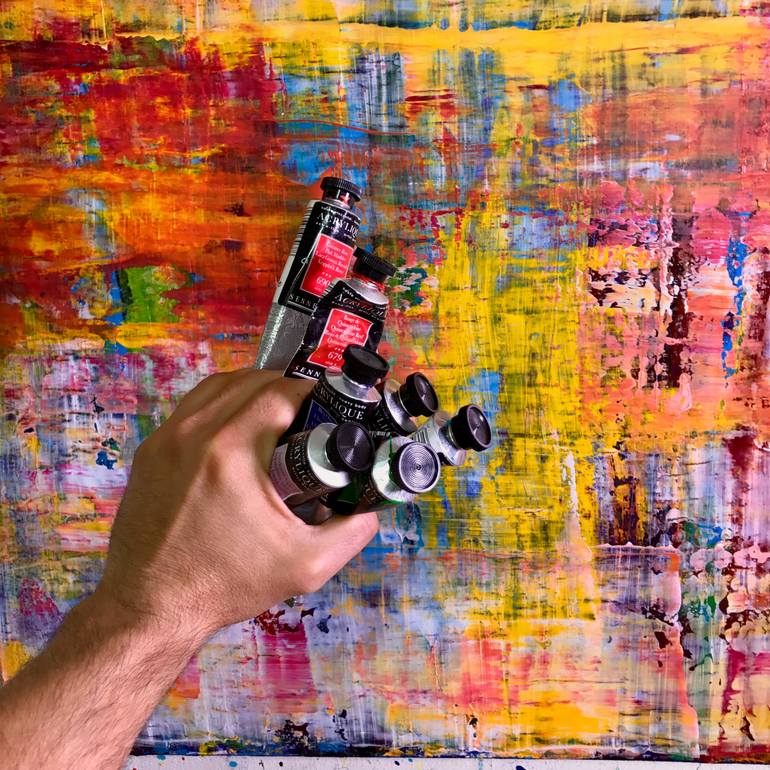 Original Abstract Expressionism Abstract Painting by Nestor Toro