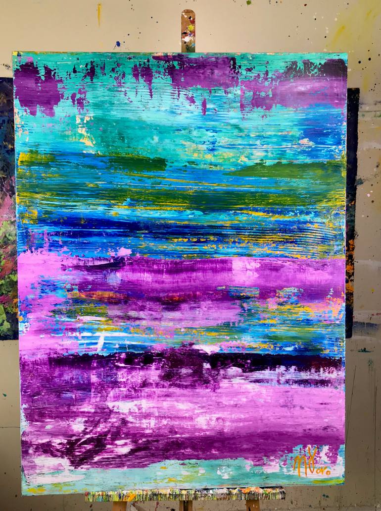 Original Abstract Expressionism Abstract Painting by Nestor Toro