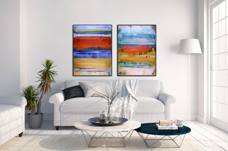 Original Fine Art Abstract Painting by Nestor Toro