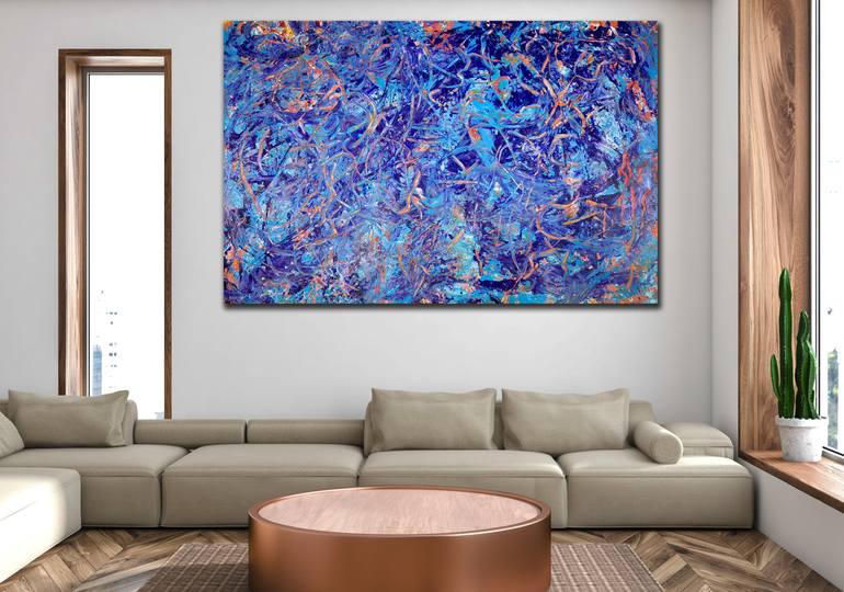 Original Abstract Expressionism Abstract Painting by Nestor Toro