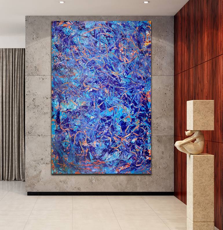 Original Abstract Expressionism Abstract Painting by Nestor Toro
