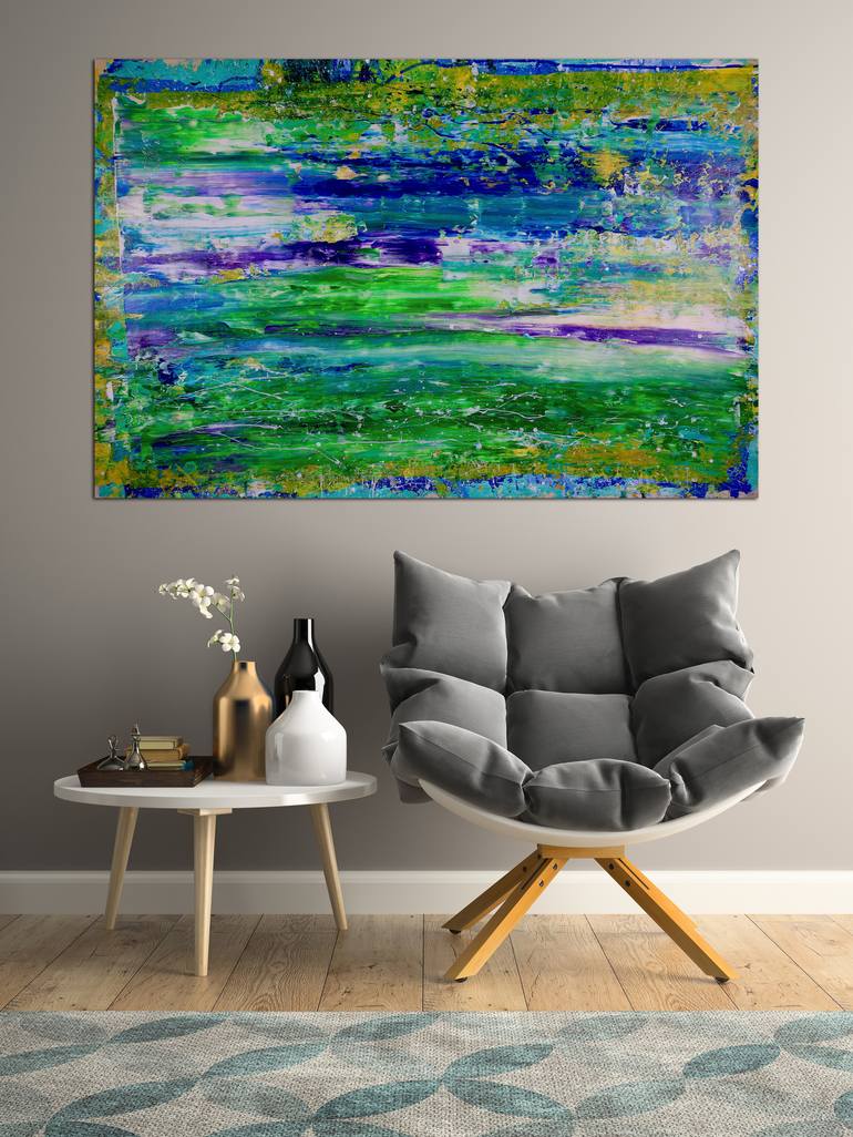 Original Fine Art Abstract Painting by Nestor Toro