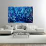 Acrylic inspired by nature and the oceans, abstract action painting gestural big bold paint strokes different shades of blue and dark purple. Drizzles and drips of iridescent paint all over the deep color palette and iridescent mediums all around. Statement piece! Signed.

I include a certificate of authenticity that lists the materials as well as when the painting was completed. Fine high quality materials such as Sennelier abstract acrylics, Golden colors, Liquitex, Charvin products are used and UV protective spray for sunlight protection.

Please contact me if you have any questions about this or any other one of my paintings!

Thanks,
Nestor