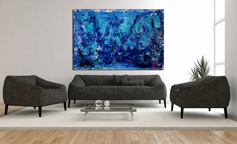 Original Fine Art Abstract Painting by Nestor Toro