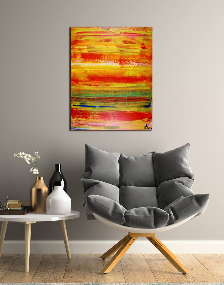 Original Fine Art Abstract Painting by Nestor Toro