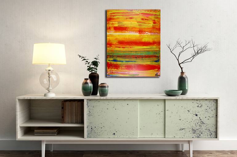 Original Fine Art Abstract Painting by Nestor Toro