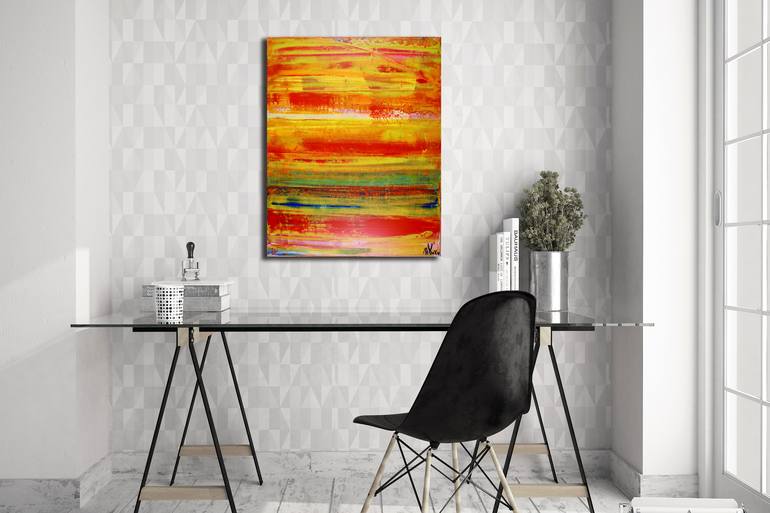 Original Fine Art Abstract Painting by Nestor Toro