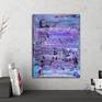Nature inspired acrylic abstract purple, blue, dark blue, black. Signed, ready to hang.
For this work I used a large palette knife and hand mixed acrylic paint and mediums. The work is completely created spontaneously and is allowed to develop organically with no preconceived direction (inspired by the expressive works of Gerhard Richter) and results in a rich expressive work which leaves the viewer free to experience the work on a purely emotional level.