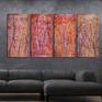 Multi paneled abstract mix media action painting. Orange, blue, yellow, red with gold, red, purple acrylic ink drips.
Singed, ready to hang. Four canvas 18*24in each.