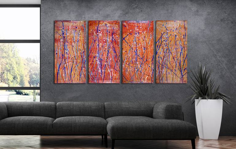 Original Fine Art Abstract Painting by Nestor Toro