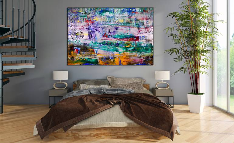 Original Fine Art Abstract Painting by Nestor Toro