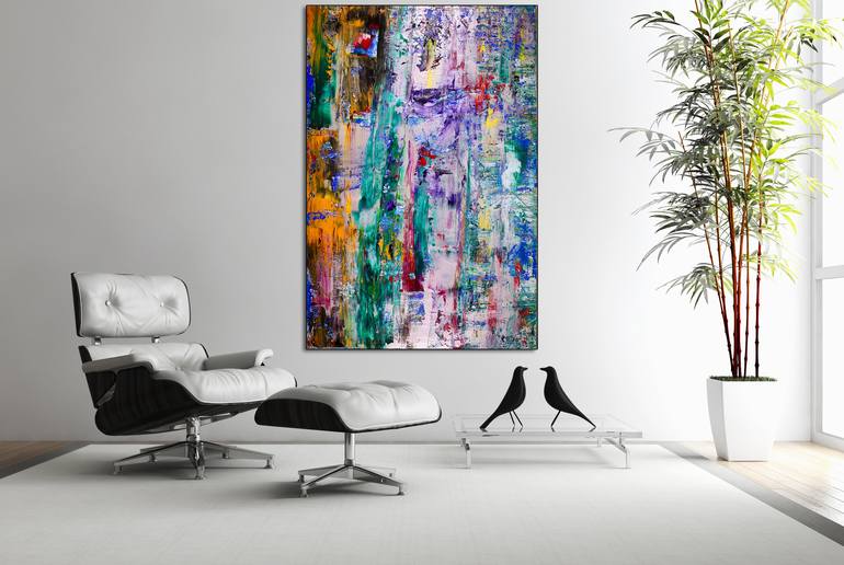 Original Fine Art Abstract Painting by Nestor Toro