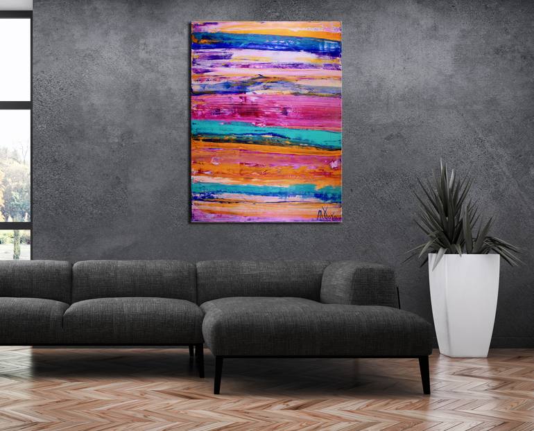 Original Fine Art Abstract Painting by Nestor Toro