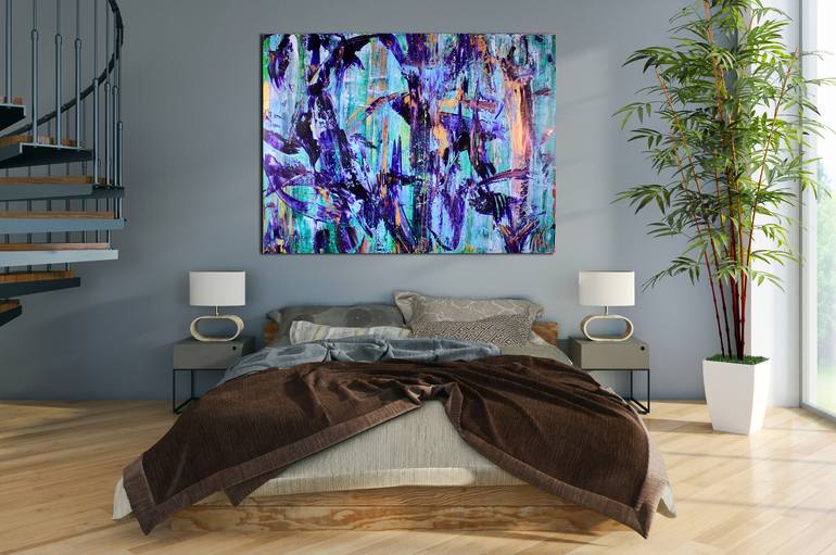 Original Fine Art Abstract Painting by Nestor Toro