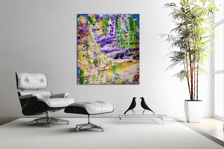 Original Fine Art Abstract Painting by Nestor Toro