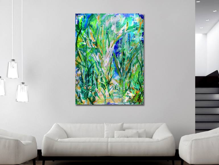 Original Abstract Expressionism Nature Painting by Nestor Toro