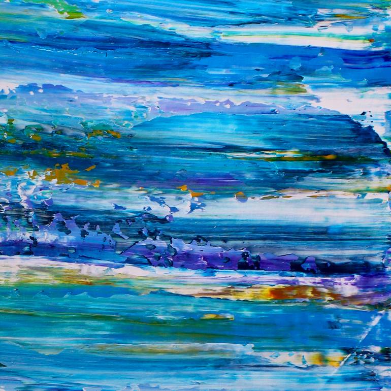 Blue Satin Ocean Painting by Nestor Toro | Saatchi Art