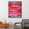 Vibrant colors abstract acrylic painting, ready to hang, signed.
For this work I used a large palette knife and hand mixed acrylic paint and mediums. The work is completely created spontaneously and is allowed to develop organically with no preconceived direction (inspired by the expressive works of Gerhard Richter) and results in a rich expressive work which leaves the viewer free to experience the work on a purely emotional level.