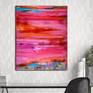 Vibrant colors abstract acrylic painting, ready to hang, signed.
For this work I used a large palette knife and hand mixed acrylic paint and mediums. The work is completely created spontaneously and is allowed to develop organically with no preconceived direction (inspired by the expressive works of Gerhard Richter) and results in a rich expressive work which leaves the viewer free to experience the work on a purely emotional level.