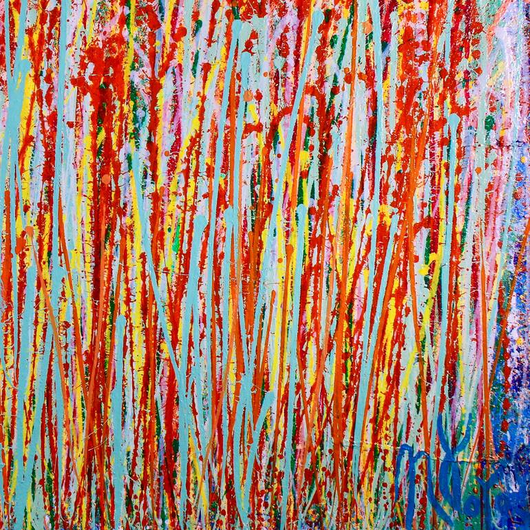 Original Abstract Expressionism Abstract Painting by Nestor Toro