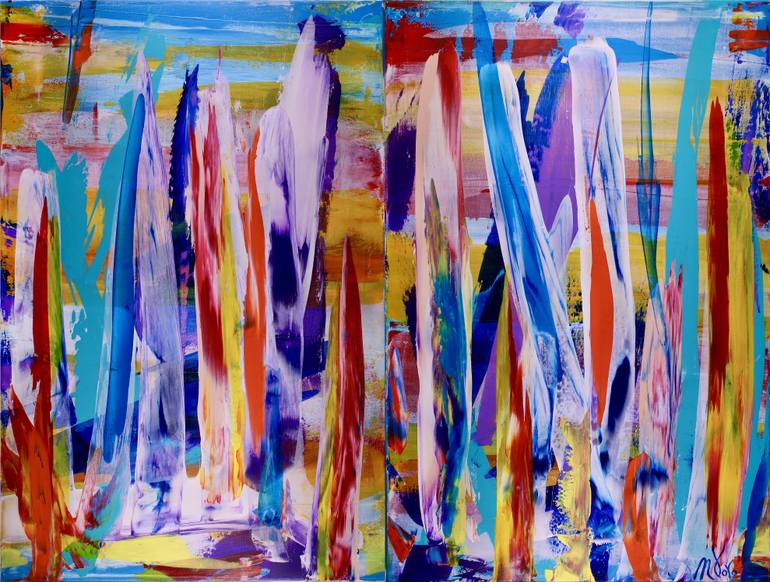 Original Abstract Expressionism Abstract Painting by Nestor Toro