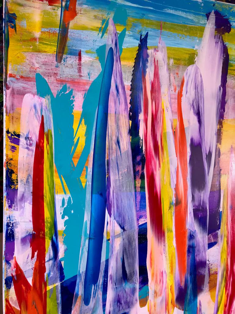 Original Abstract Expressionism Abstract Painting by Nestor Toro