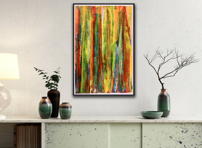 Original Fine Art Abstract Painting by Nestor Toro