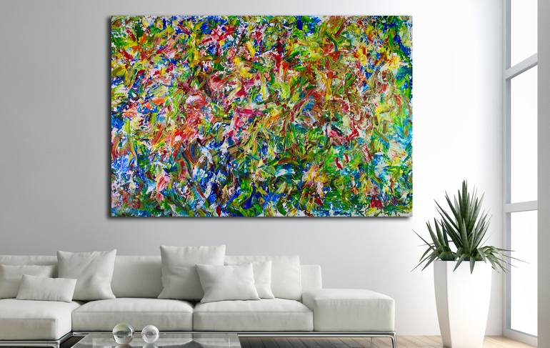 Original Abstract Expressionism Abstract Painting by Nestor Toro