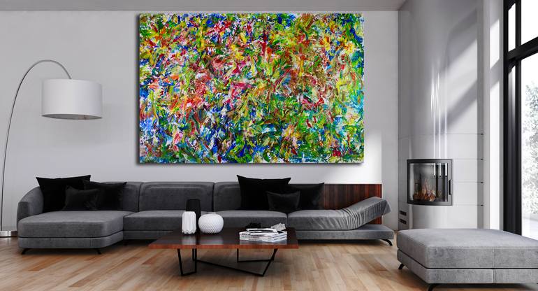 Original Abstract Expressionism Abstract Painting by Nestor Toro