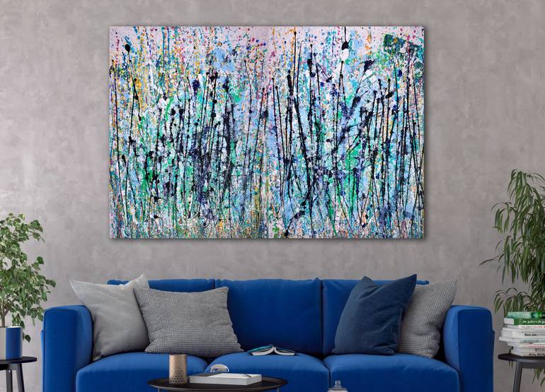 Original Abstract Expressionism Abstract Painting by Nestor Toro